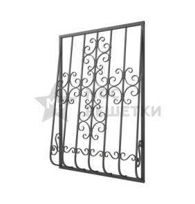 Решетка на окно дутая кованая 6-23